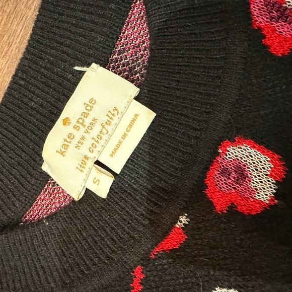 Kate Spade Falling Petals Knit Pullover Crew Neck Sweater Top - Picture 3 of 5